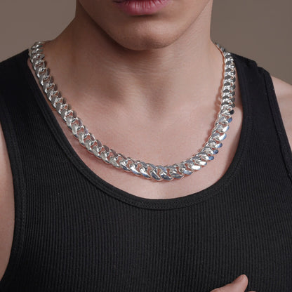 925 Sterling Silver Miami Cuban Box Lock Chain or Bracelet