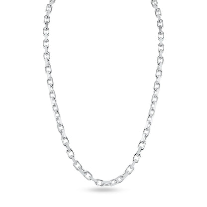 925 Sterling Silver Diamond Cut Forzatina Link Chain or Bracelet