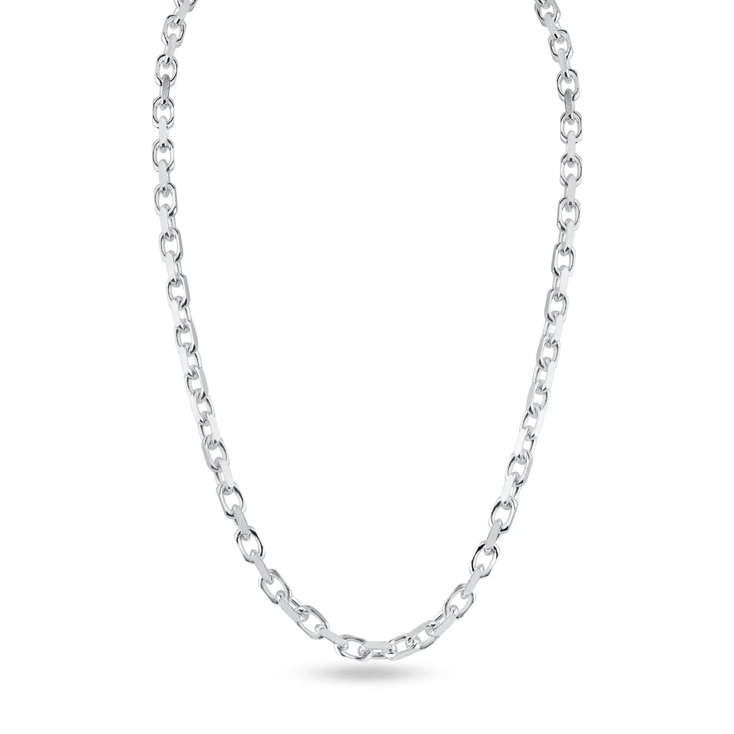 925 Sterling Silver Diamond Cut Forzatina Link Chain or Bracelet