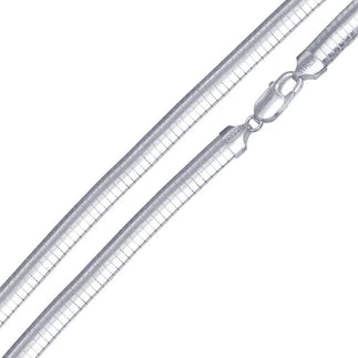 925 Sterling Silver Flat Omega Chain