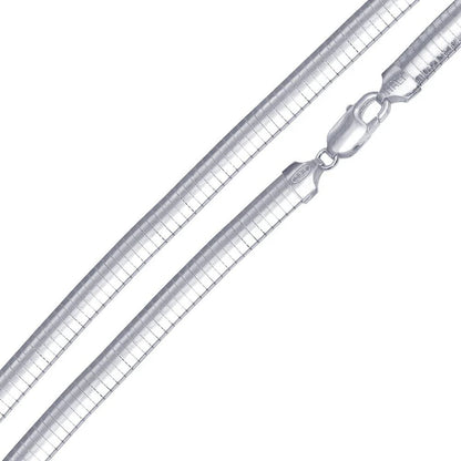 925 Sterling Silver Flat Omega Chain