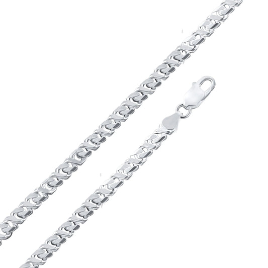 925 Sterling Silver Rhodium Plated Dollar Cuban Diamond Cut 130 4.1mm Chain