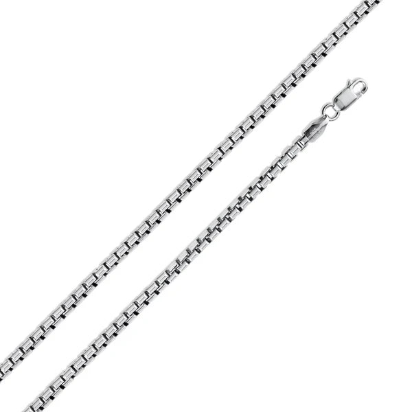 925 Sterling Silver Round Box 040 2.1mm Chain