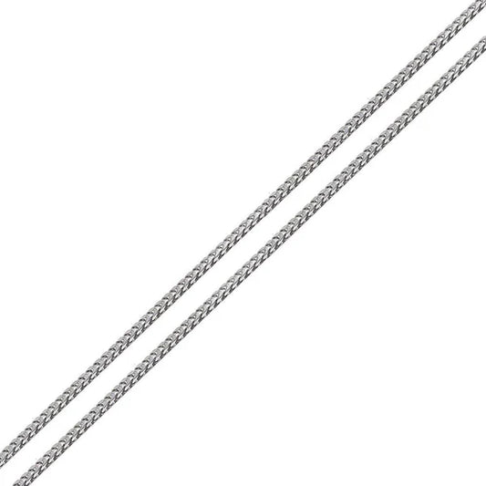 925 Sterling Silver Rhodium Plated Franco Chain 1.7mm
