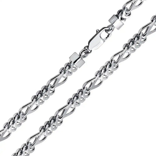 925 Sterling Silver Rhodium Plated Figfranco Chain 5.2mm
