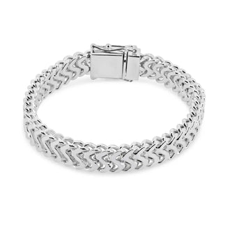 925 Sterling Silver High Zig Zag Bracelet 9.7mm
