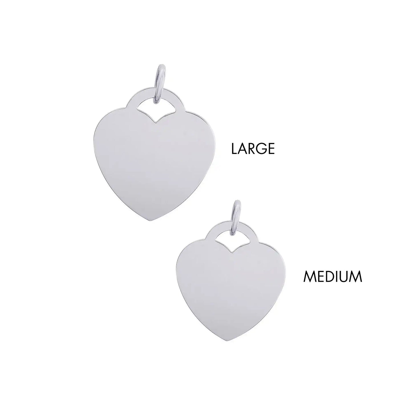925 Sterling Silver High Polished Toggle Heart Engravable with Bail