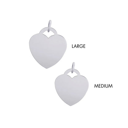 925 Sterling Silver High Polished Toggle Heart Engravable with Bail