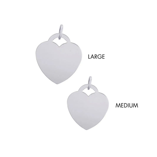 925 Sterling Silver High Polished Toggle Heart Engravable with Bail