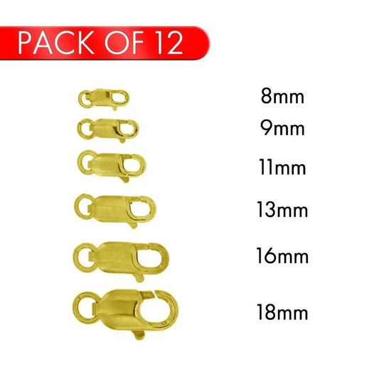 925 Sterling Silver Gold Plated Lobster Clasp