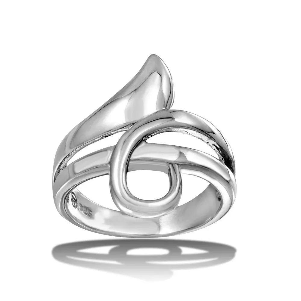 925 Sterling Silver High Polished Wrap Ring