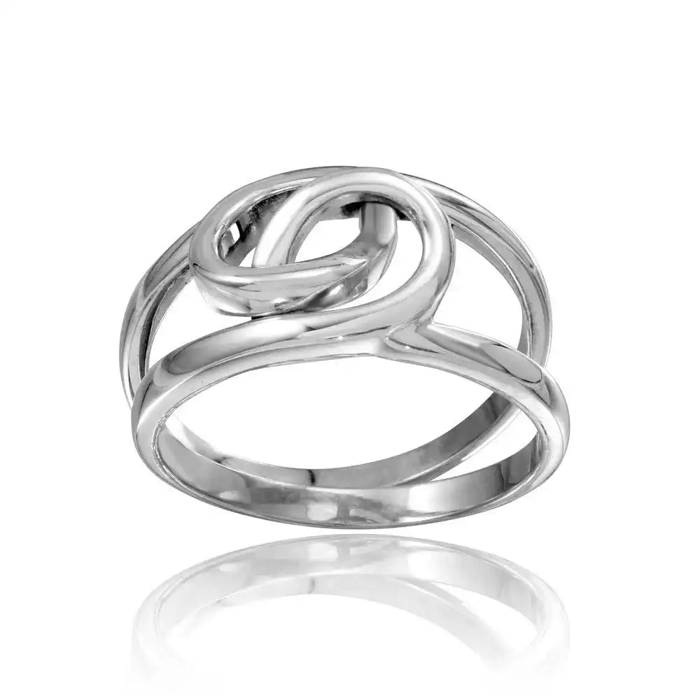 925 Sterling Silver High Polished Linked Rings
