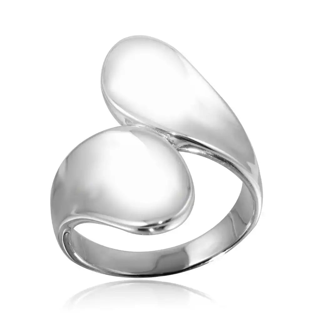 925 Sterling Silver High Polished Simple Wrap Ring
