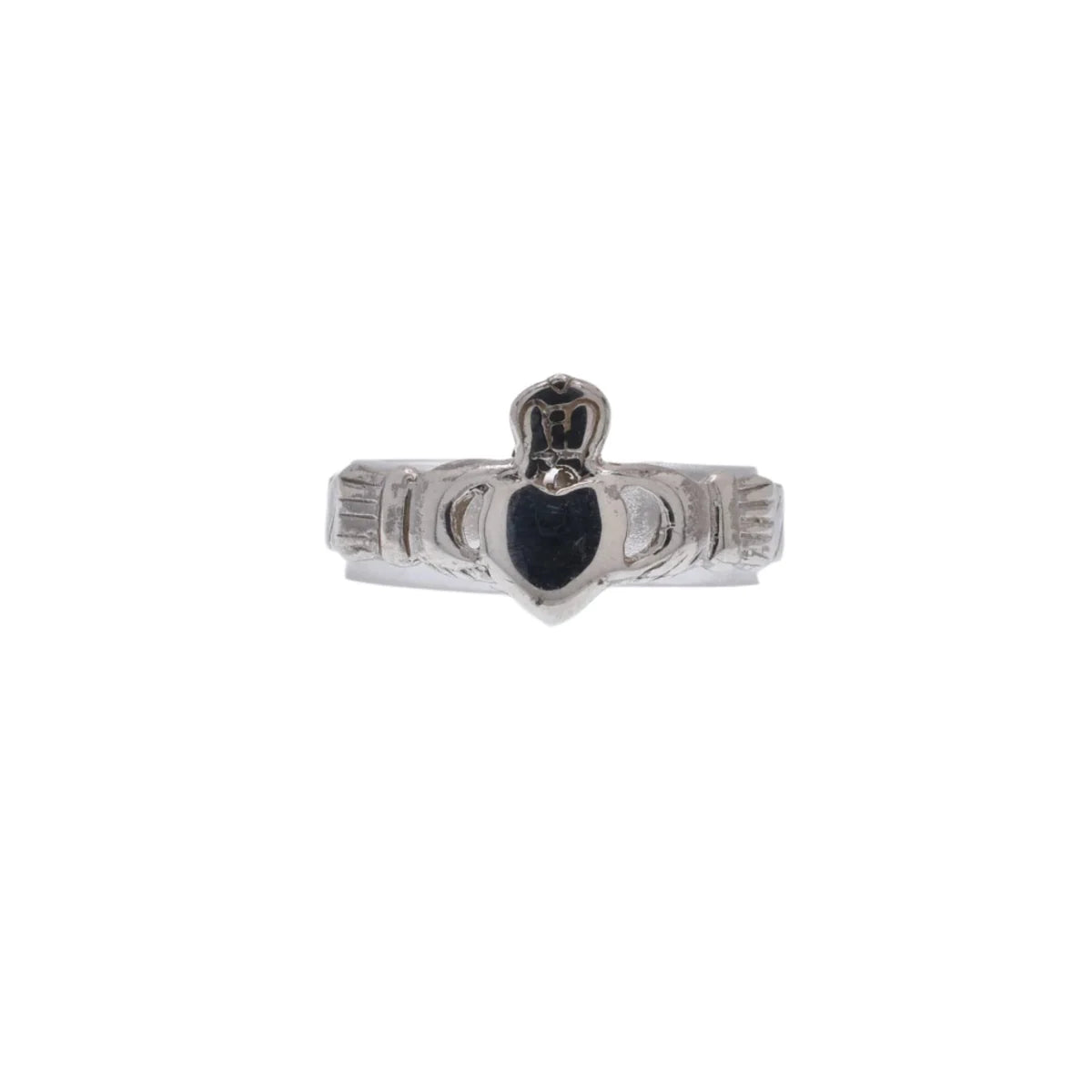 925 Sterling Silver High Polished Claddagh Ring