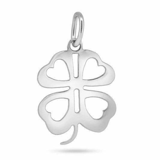 925 Sterling Silver Basic Clover Leaf Charm