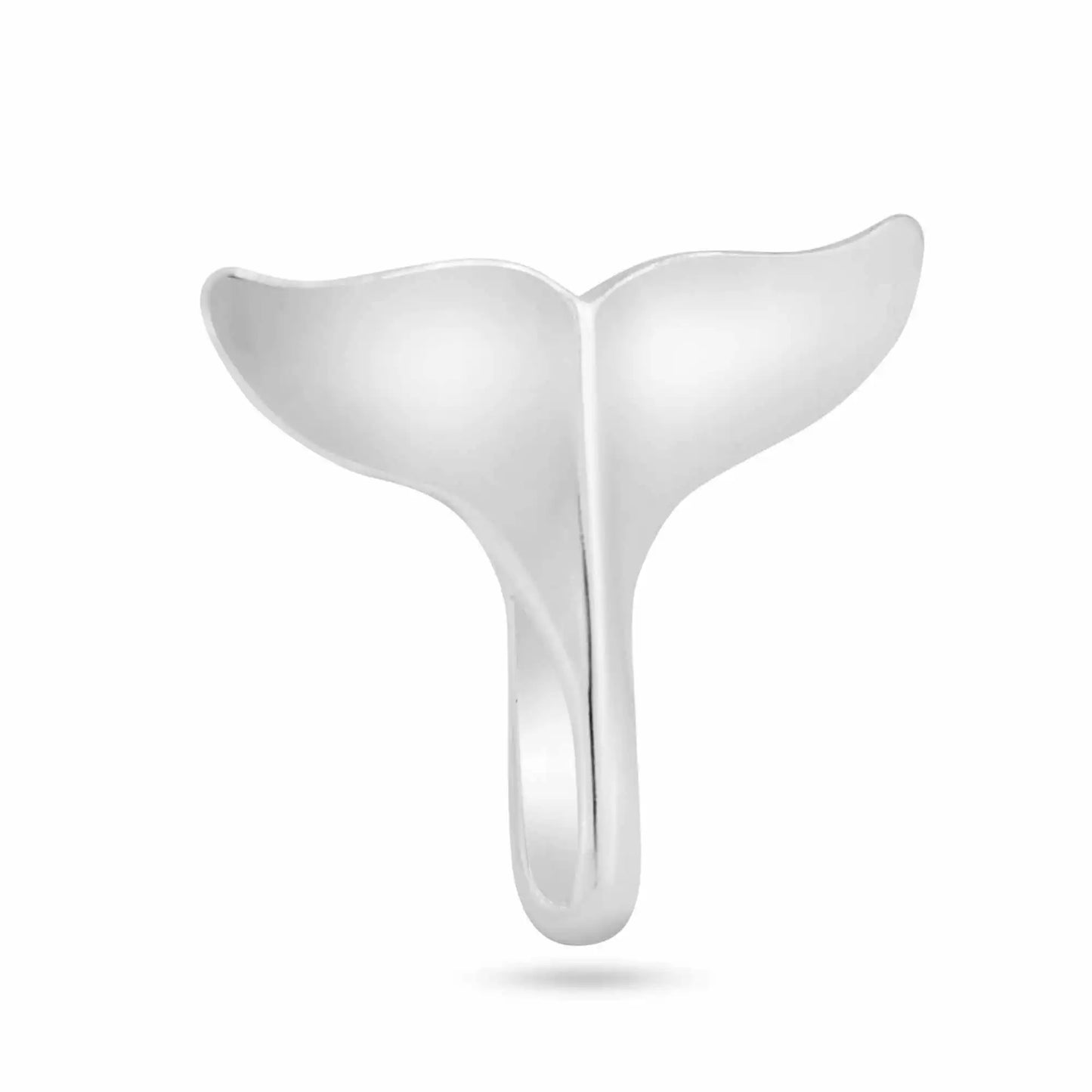 925 Sterling Silver Basic Whale Tale Charm