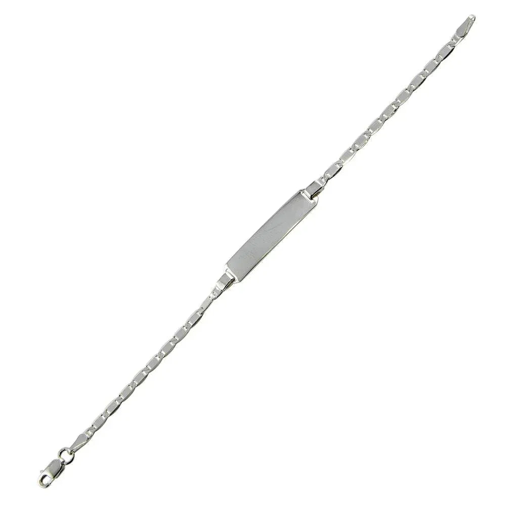 925 Sterling Silver Rhodium Plated Vale Baby ID Bracelet