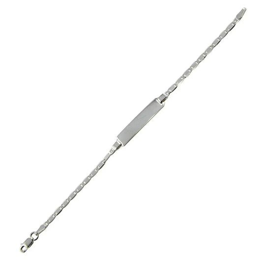 925 Sterling Silver Rhodium Plated Vale Baby ID Bracelet