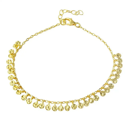 925 Sterling Silver Rhodium Plated Confetti Link Bracelet
