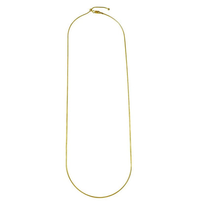 925 Sterling Silver Gold Plated Round Snake Slider Adjustable Chain Necklace