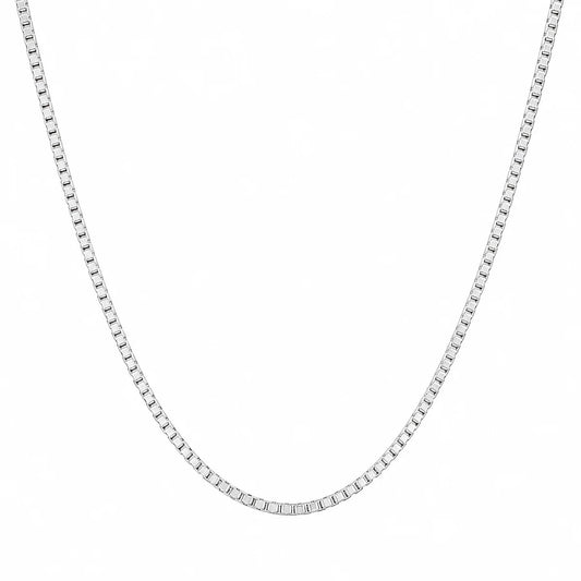925 Sterling Silver Plated Adjustable Box Slider Chain with Hanging Heart Necklace