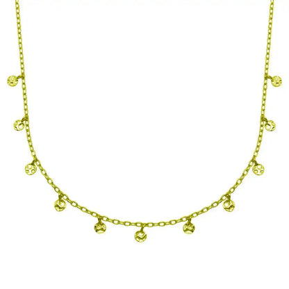 925 Sterling Silver Gold Plated Confetti Choker Necklace