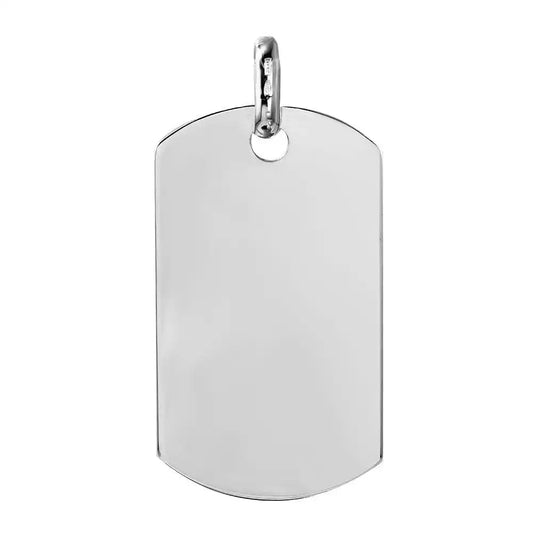 925 Sterling Silver Plain Dogtag 50mm x 29mm