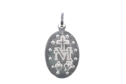925 Sterling Silver Rhodium Plated Maria Concepita Senza Peccato Pendant