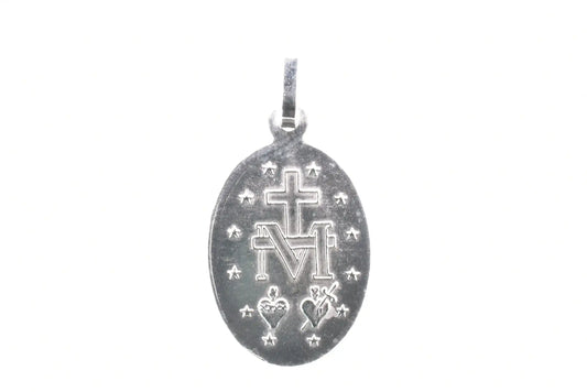 925 Sterling Silver Rhodium Plated Maria Concepita Senza Peccato Pendant