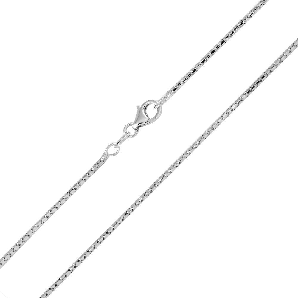 925 Sterling Silver Rhodium Plated Correana Chain 1.4mm
