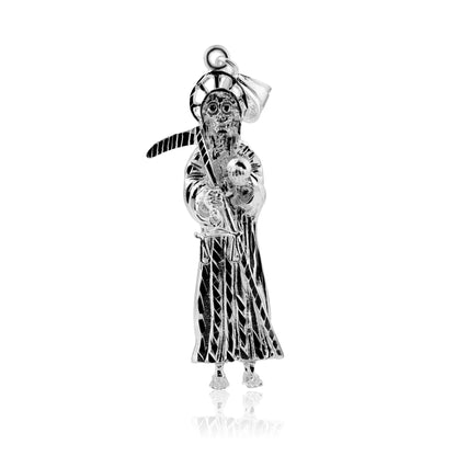 925 Sterling Silver Non Plated Grim Reaper Pendant