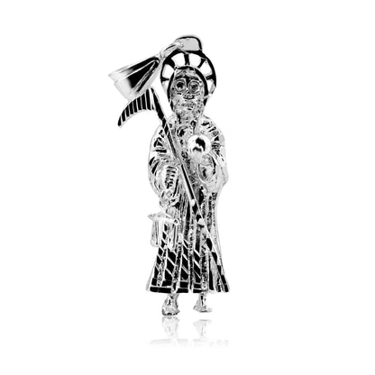 925 Sterling Silver Non Plated Grim Reaper Pendant