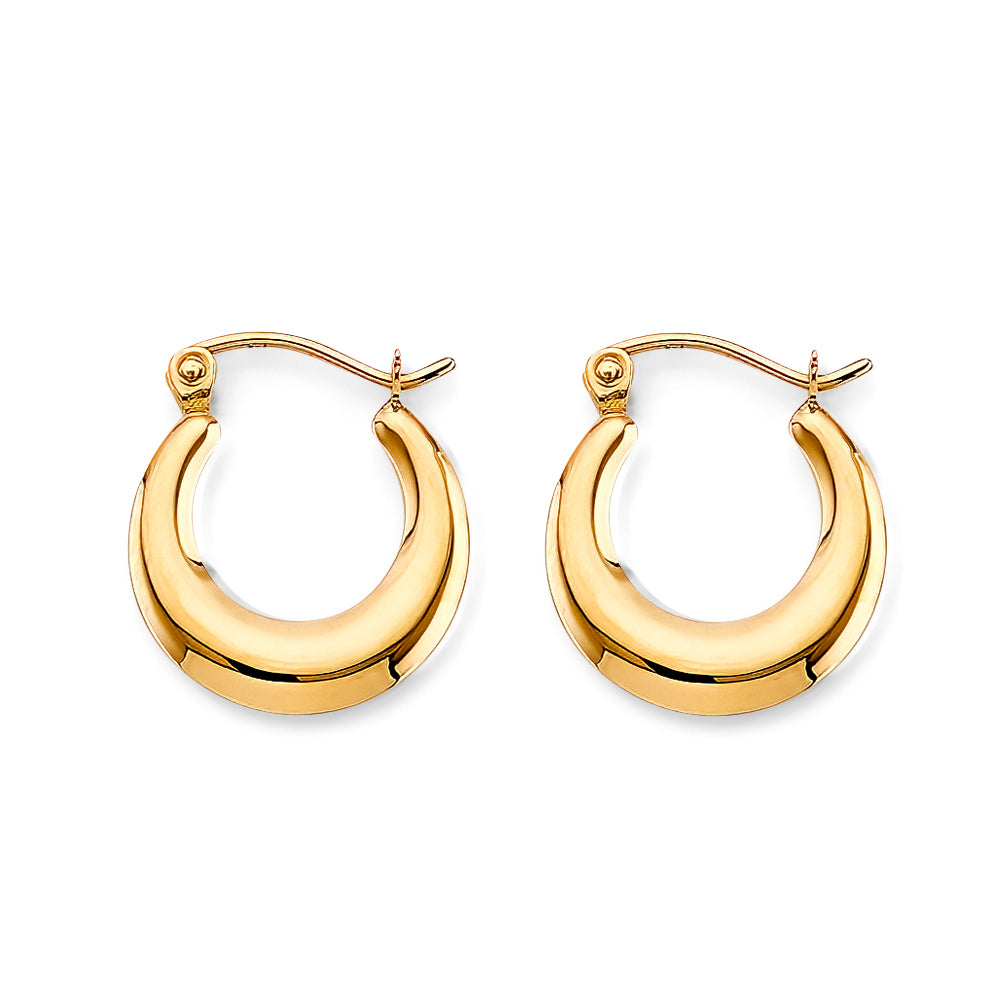 14K Yellow Gold Hoop Earrings