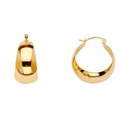 14K Yellow Gold Women’s Hoop Earrings aprox 3/4" tall