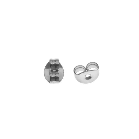 925 Sterling Silver High Polished Earring Backing 10 pairs-pack