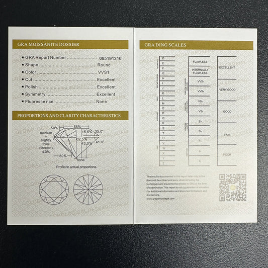 925 Sterling Silver Rhodium Plated Round Moissanite 2.25mm Tennis Bracelet