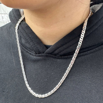 925 Sterling Silver Rhodium Plated Dollar Cuban Diamond Cut 130 4.1mm Chain