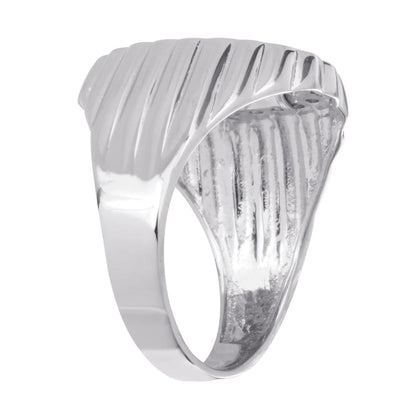 925 Sterling Silver Rhodium Plated Guadalupe Ring with CZ