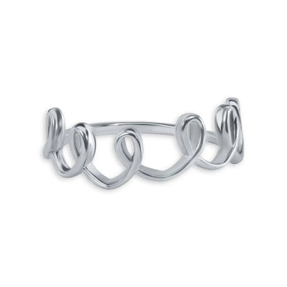 925 Sterling Silver Nickel Free Rhodium Plated Crown Design Ring