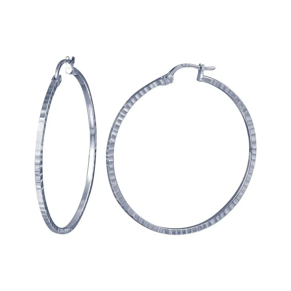 925 Sterling Silver Round Hoop DC Earring Hoop 1.5mm