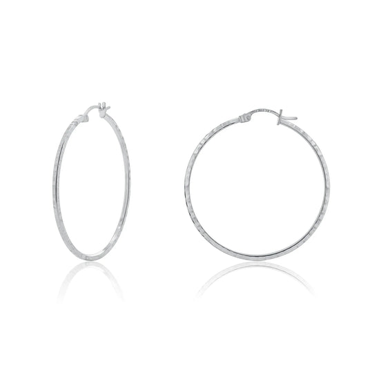 925 Sterling Silver Round Hoop DC Earring Hoop 1.5mm