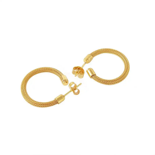 925 Sterling Silver Clearance Gold Plated Thin Hoop Earrings
