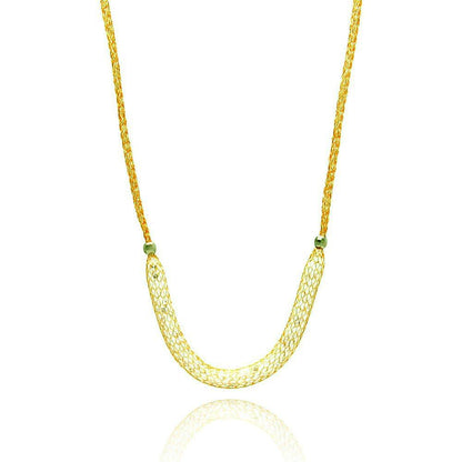 925 Sterling Silver Rhodium Plated Mesh Necklace Filled with CZ