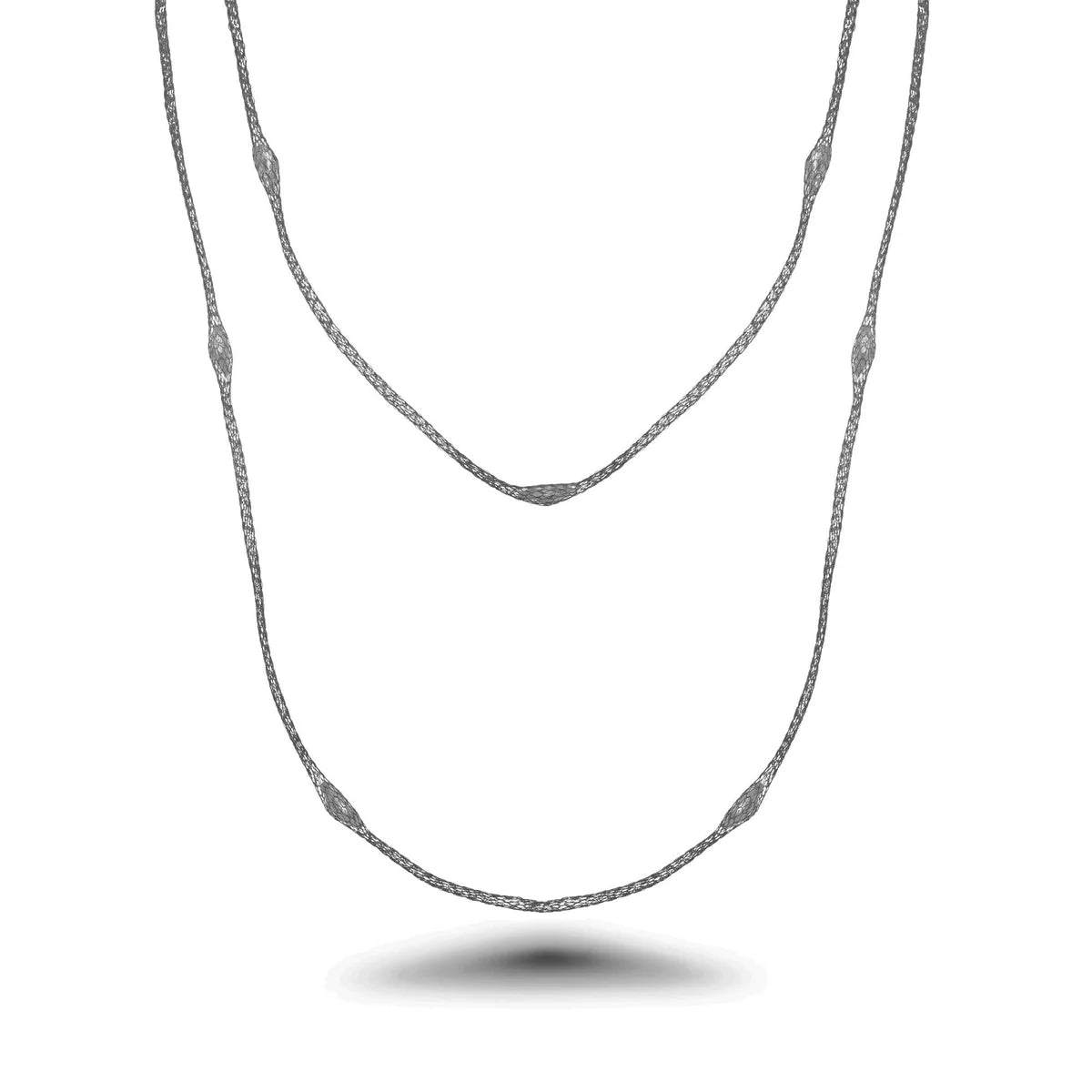 925 Silver Rhodium Plated Mystical Chain Italian Necklace