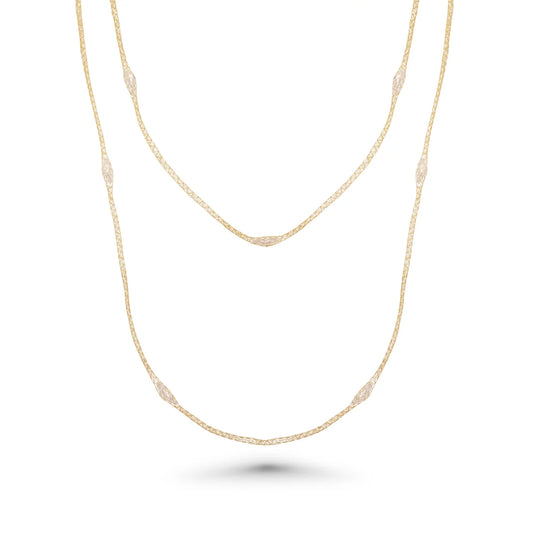 925 Silver Rhodium Plated Mystical Chain Italian Necklace