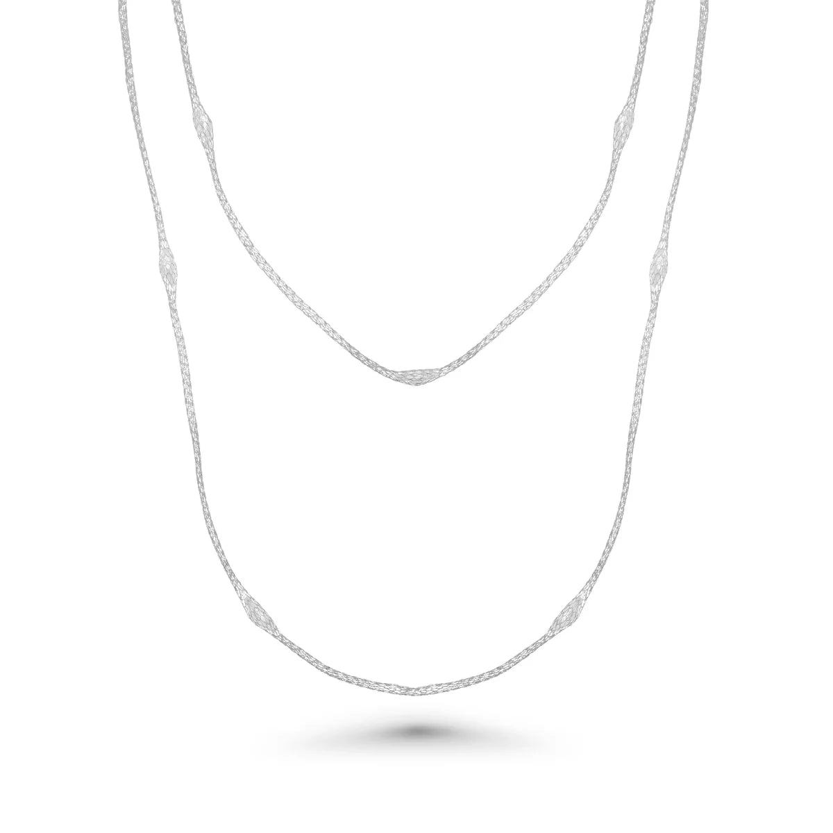925 Silver Rhodium Plated Mystical Chain Italian Necklace
