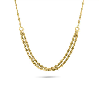 925 Sterling Silver Gold Plated Curb Strand 1.7mm Rope Adjustable Necklace