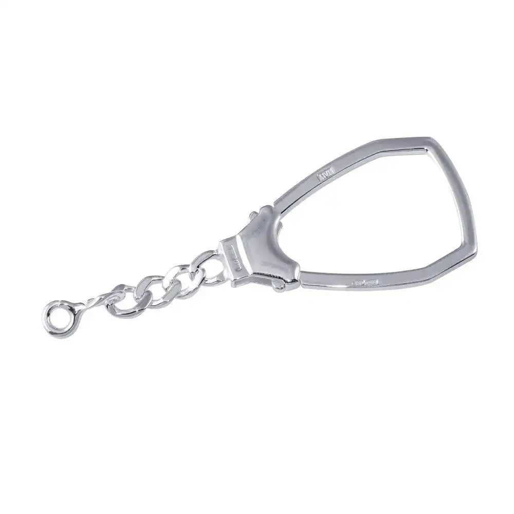 925 Sterling Silver High Polished Keychain