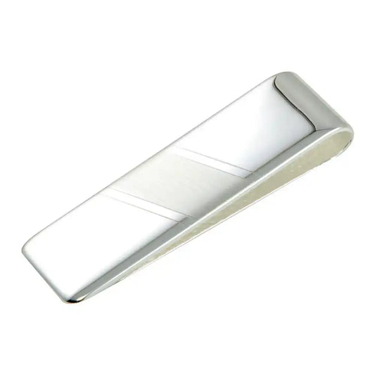 925 Sterling Silver Matte and High Polished Money Clip