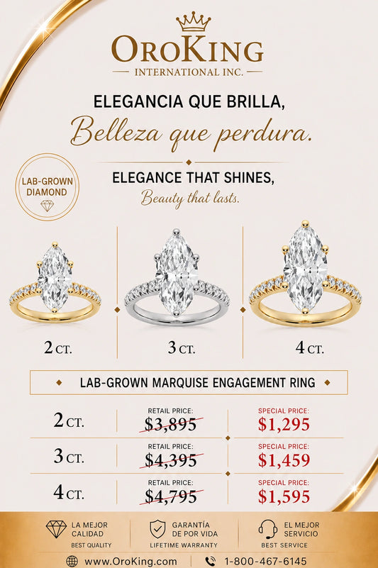 Women's 14K Gold Certified Lab-Grown Diamond Marquise Cut Hidden Halo Ring with Diamond Band 2.00ct. Center Stone/ 2.40ct. TDW